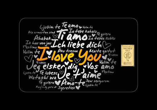 1 g Geschenkkarte Ich liebe dich